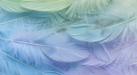 Fototapeta premium Abstract watercolor wash a dreamy blend of pastel blues greens and lavender hues creates a soft texture