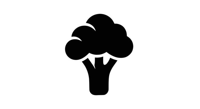Vector illustration&nbsp;of broccoli icon vector illustration on a transparent background