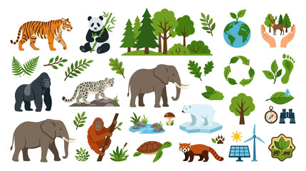 Obraz premium Endangered Species Earth Conservation Animals.