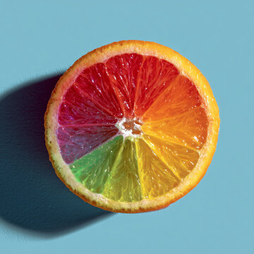 Colorful rainbow orange
