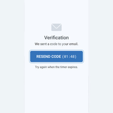 Verification Code Resend Email Verification With Email Icon