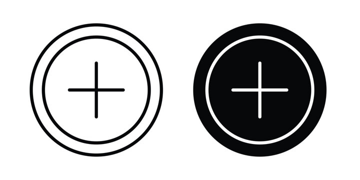 Add icon. glyph style icon. Stroke icons