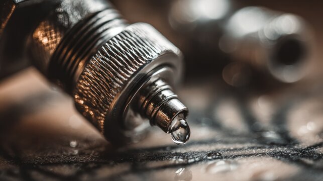 Close-up of a Tattoo Machine Dripping Ink onto a Dollar Bill.