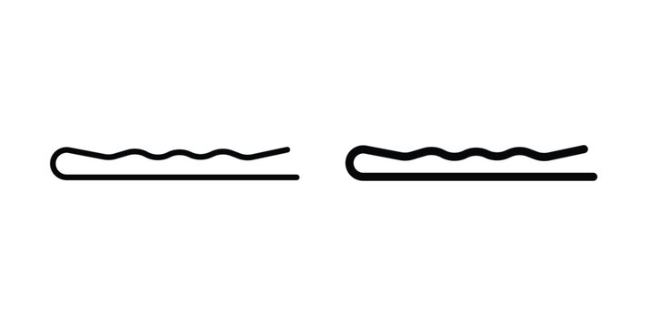 Bobby pin icon. glyph style icon. Stroke icons