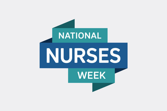 National Nurses Week Blue Ribbon Banner Design for Hospital and Medical Staff Appreciation