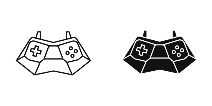 Comparison of classic and modern video game controller designs with distinct button layouts