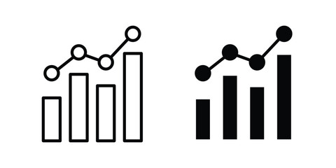 Obraz premium Graph icon. glyph style icon. Stroke icons