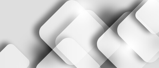  Abstract background of layered square light gray and white  © S-HadjAmar