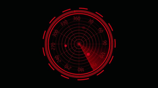 Radar Scanning loop. Radar screen animation .radar. Looped animation radar icon on a transparent background 4k video.