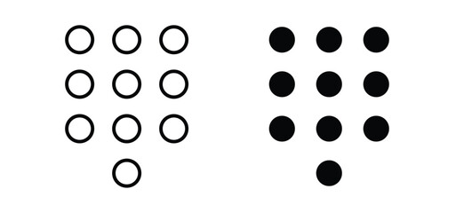 Keypad icon editable stroke outline vectors. EPS10 © tara