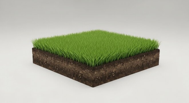 Minecraft grass block isolated on white background