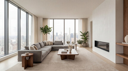 Fototapeta premium Modern Skyline Living Room
