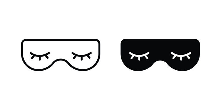 Sleeping mask icon. glyph style icon. Stroke icons