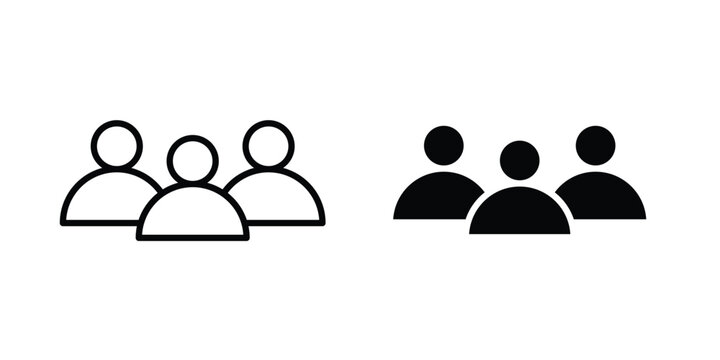 Users icon. glyph style icon. Stroke icons