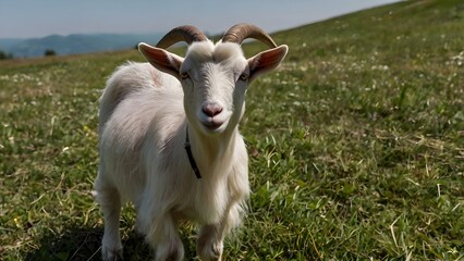 Obraz premium goat on a meadow 