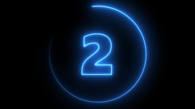 glowing neon 7 seconds Countdown . Countdown 7-0 seconds technology countdown animated circle animation 7 seconds countdown with circle on black background. countdown timer, Countdown video