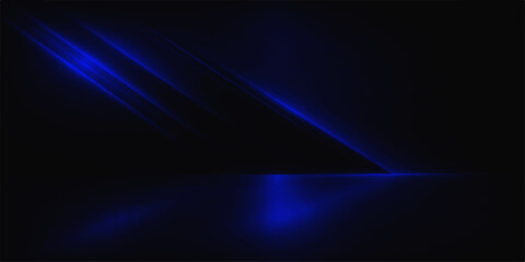 Obraz premium Glowing abstract blue art design with stars in dark space featuring light rays and motion waves for a digital energy backdrop wallpaper