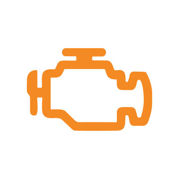Check engine light symbol icon.