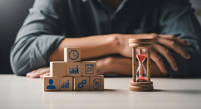 Time running out a symbolic representation of pressure and limited resources