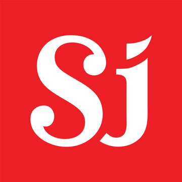 Minimal Letter SJ Logo Clean Professional Vector Design