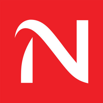 Abstract Letter N Logo Minimal Stylish Vector Design