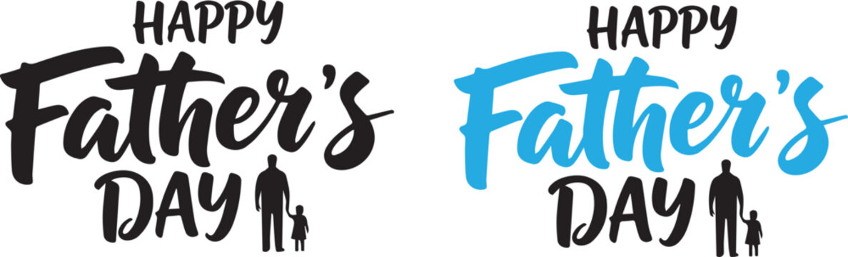 Happy father's day typography a colorful and bold celebration