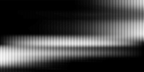 A striking abstract image featuring monochrome wave patterns with dynamic gradient lines. The design creates a sense of movement and depth on a dark background. © Dul