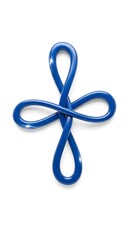 Fototapeta premium Blue infinity symbol intertwined loops.