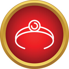 Fototapeta premium Tiara icon representing royalty, elegance, and celebration