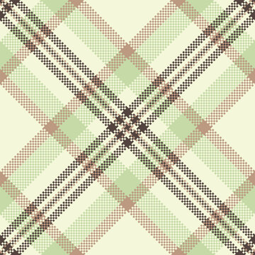 Book seamless vector tartan, repeat pattern textile plaid. Quality check texture background fabric in light and orange colors.