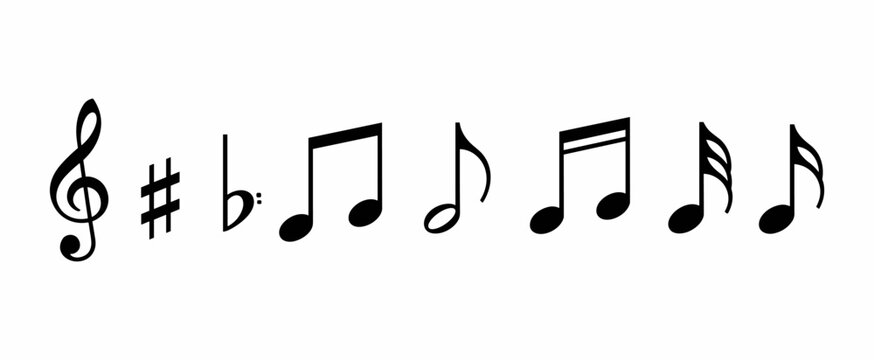 A collection of musical notes and symbols.