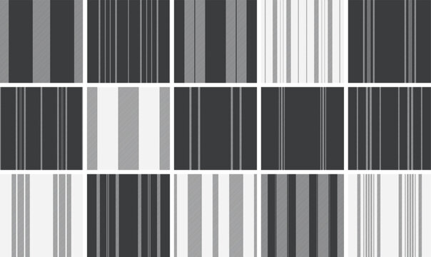 Striped collection created for seasonal gift sales. Coordinated lines visuals reinforce romantic and festive mood. Vector scalability supports campaigns.
