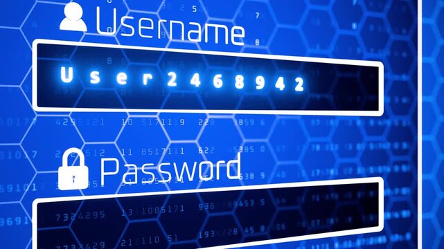 Cybercrime. Password guessing animation. Cryptocurrency exchange hacking. Personal data leak. Password protection. Correspondence privacy. Password brute-force attack. Password and database hacking.
