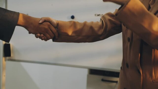 Anonymous hands of an accountant working with documents