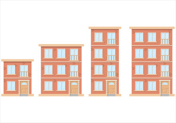 Naklejka premium vector illustration of a building in a flat style