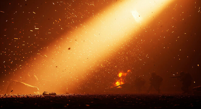 Glowing golden light ray illuminating dust transparent png perfect for dramatic sci fi concepts and cinematic background