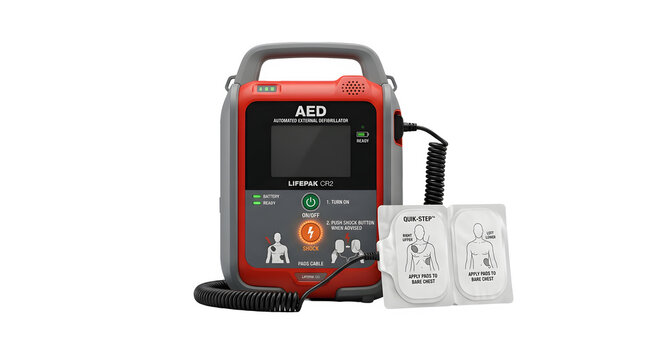 Automated external defibrillator lifepak cr2 medical emergency device