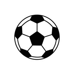 Fototapeta premium Black and white soccer ball illustration.