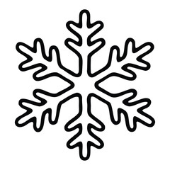 Fototapeta premium Minimal Snowflake Winter Vector Illustration