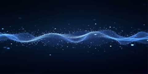 abstract blue background with waves © Ahamed