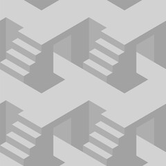 Fototapeta premium Seamless pattern with steps that creates an optical illusion.