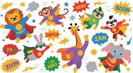 set of cartoon animals © Yesrath Hasan Sobuj