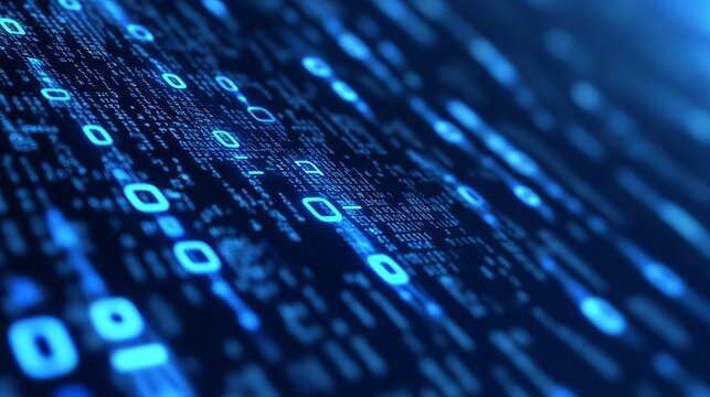 A close-up view of a digital screen displaying a vast array of code and data in a futuristic interface