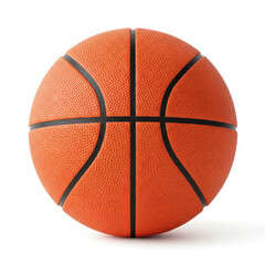 Obraz premium Close-up of a vibrant orange basketball with black lines