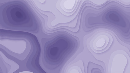 Fototapeta premium Soft Purple Topographic Gradient Background with Smooth Contour Layers and Fluid Organic Shapes