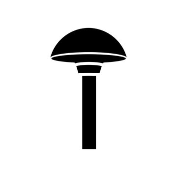 Global Navigation Satellite System GNSS Reference Antenna Pillar Concept Vector Silhouette