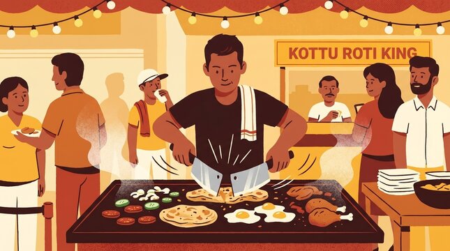Experience the Vibrant Street Food Culture at Kottu Roti King: Where Culinary Artistry Meets Delicious Flavors in the Heart of Local Cuisine