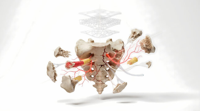 Anatomical Dissection Of The Sacrum With Blood Vessels 3d anatomy
