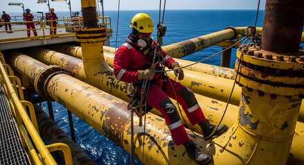 Offshore worker in the oil and gas industry in Angola