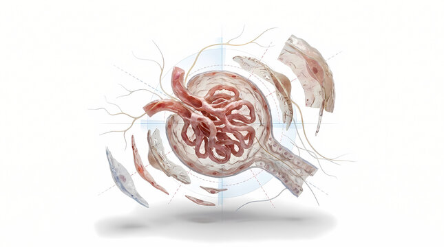 Glomerulus of a Kidney 3d anatomy